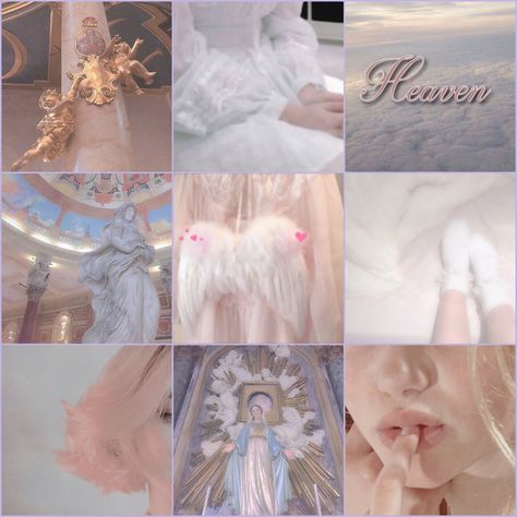 Angelcore Color Palette, Angelic Color Palette, Angelcore Moodboard, Angelic Moodboard, Ethereal Moodboard, Angel Moodboard, Angel Core Aesthetic, Aesthetic Symbols, Ethereal Nature