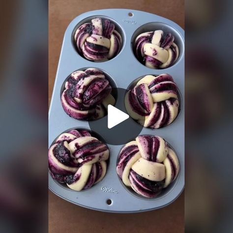 Jumbo blueberry ‘cinnamon roll ‘ muffin. #cookim_mama #blueberry #m... | blueberry cinnamon rolls | TikTok Cinnamon Rolls Tiktok, Blueberry Cinnamon Rolls, Blueberry Filling, Cinnamon Roll Muffins, Frozen Blueberries, Instant Yeast, Bread Flour, Whole Milk, Cinnamon Roll