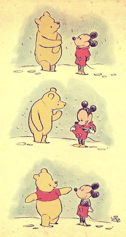 Mickey And Winnie The Pooh, Winnie The Pooh And Friends Drawings, Cute Friend Pictures Cartoon, Cute Animal Pictures Cartoon, Winnie The Pooh Colors, Winnie Pooh Drawing, Winnie The Pooh Background, Old Disney Characters, Winnie The Pooh Art