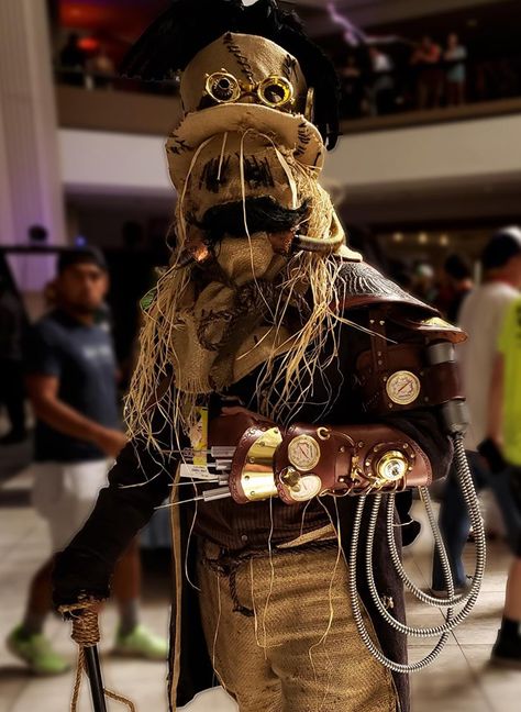 Steampunk scarecrow thanks to Deeesher cosplay   #dragoncon2019 Steampunk Scarecrow Costume, Steampunk Scarecrow, Nerdy Guys, Scarecrow Costume, Steampunk Costume, Scarecrow, Costume Ideas, Samurai Gear