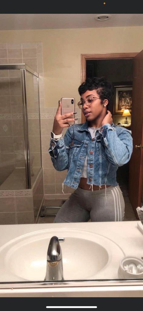 Short Hair Black Women Outfits, Short Fringe Pixie Haircut, Short Pixie Styles For Fine Hair, Cute Haircuts For Black Women, Keri Hilson Short Hair, Short Haircuts For Women Black Hair, Outfits With Short Hair Black Women, Short Cut On Black Women, Cute Short Cuts For Black Women