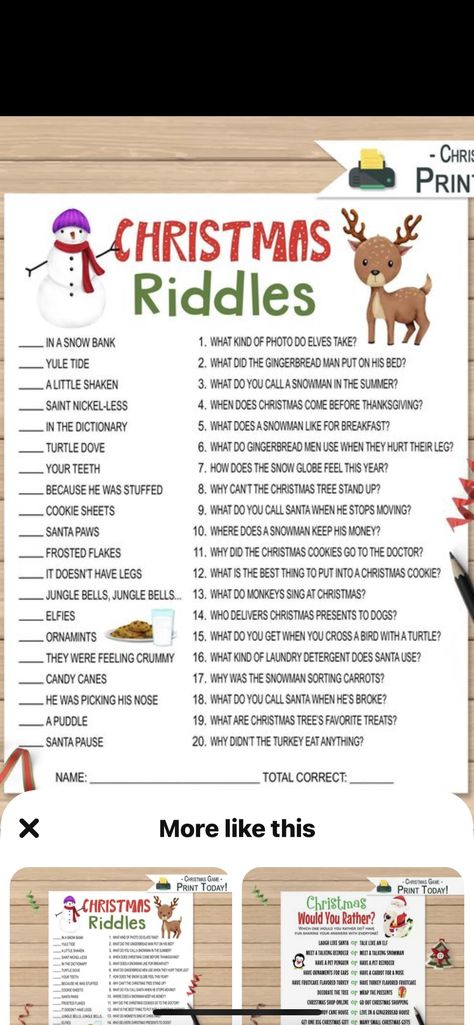 Christmas Riddles With Answers, Christmas Riddles, Fun Christmas Games, Christmas Tree Stand, Christmas 2023, Christmas Games, Fun Christmas, Tree Stand, Christmas Activities