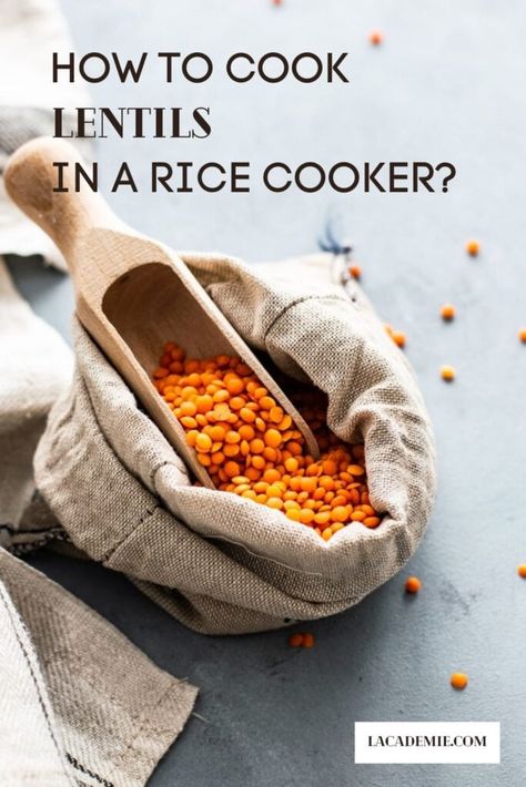 Lentils In Rice Cooker, Cooking Lentils, Rice Cooker Cake, Cook Lentils, How To Cook Lentils, Lentil Dal, Rice Cooker Recipes, Lentils And Rice, Brown Lentils