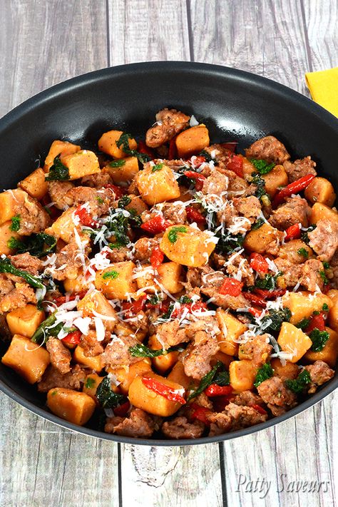 Sausage And Sweet Potato Recipes, Sausage And Sweet Potato, Sweet Potato Gnocchi, Italian Sausage Recipes, Potato Gnocchi, Cooking Sweet Potatoes, Gnocchi Recipes, Penne Pasta, Sweet Potato Recipes