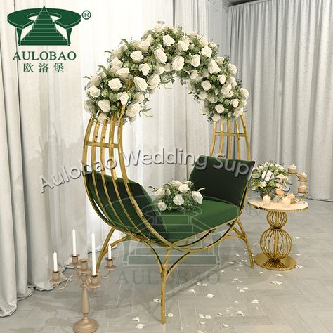 Wedding Chairs Bride And Groom, Throne Chairs Wedding, Chairs For Bride And Groom, Throne Chair Wedding, Bride And Groom Chairs, Royal Sofa, Chairs Wedding, Elegant Decorations, Steel Sofa