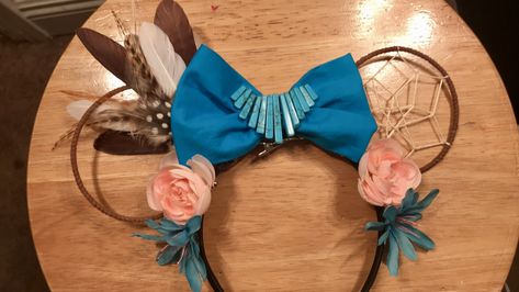 Pocahontas Mickey Ears, Pocahontas Disney Ears, Pocahontas Disney, Disney Mickey Ears, Disney Pocahontas, Disney Outfit, Casual Cosplay, Mickey Mouse Ears, Disney Ears