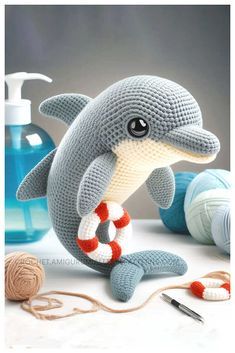 Amigurumi Dolphin Crochet Free Pattern Crochet Shark Blanket, Amigurumi Dolphin, Crochet Dolphin, Unicorn Knitting Pattern, Crochet Sea Creatures, Crochet Turtle Pattern, Crochet Shark, Crochet Fish, Crochet Animal Amigurumi