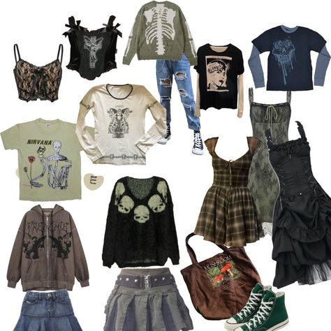 fairy grunge clothing ideas Fairycore Grunge Outfits, Grunge Clothing Stores, Fairy Grunge Clothes, Grunge Lookbook, Western Outfits Men, Moda Aesthetic, Grunge Clothes, Grunge Fairycore, Grunge Dress