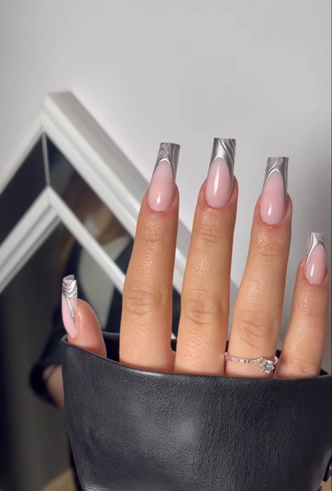 Tapered Square Nails, Art Designs Ideas, Tapered Square, Gray Nails, Classy Acrylic Nails, Short Square Acrylic Nails, Summer Acrylic Nails, Square Acrylic Nails, Classy Nails