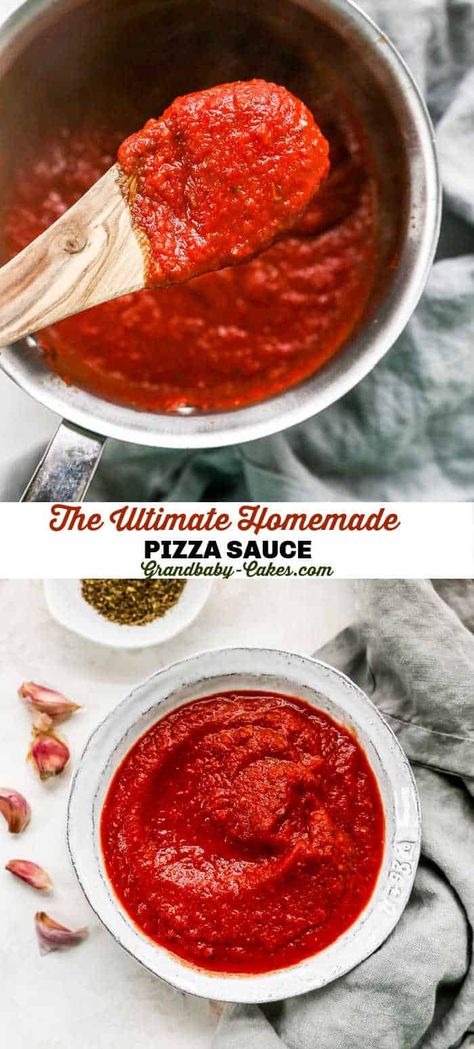 Sweet Pizza Sauce, Quick Pizza Sauce, Tomato Pizza Sauce, Sweet Pizza, Homemade Marinara Sauce, Pizza Sauce Recipe, Pizza Sauce Homemade, Sauce Pasta, Homemade Marinara