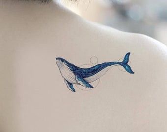 Humpback Tattoo, Blue Whale Tattoo, Piercings Simple, Kpop Tattoos, Whale Tattoo, Small Shoulder Tattoos, Whale Tattoos, Petite Tattoos, Shark Tattoos