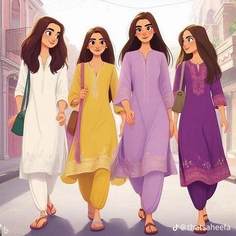 Shalwar Kameez Illustration, Kawaii Inspiration, Iron Man Photos, Diwali Photography, Friends Illustration, Fantasy Couples, Cartoon Cartoon, Drawing Quotes, Wedding Plan