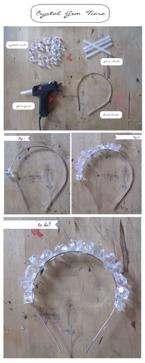 Diy Crystal Crown, Jewellery Patterns, Diy Tiara, Wire Board, Pretty Headbands, Diy Crown, Project Board, Crystal Headband, Diy Crystals