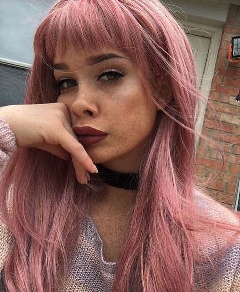 Pastel, Girl, Choker Angel Faces, Pale Grunge, The Trickster, Pink Hair Dye, Hair Tattoo, Dye Colors, Hair Color Pink, Angel Face, Hair Dye Colors