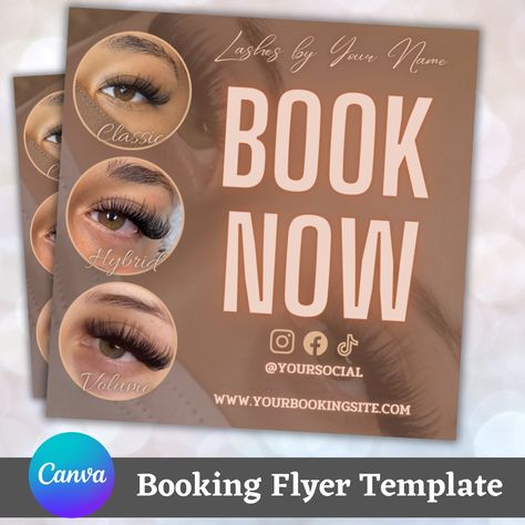 Lash Extensions Flyer, Lash Flyer Ideas, Book Now Flyer, Lash Flyer Design, Lash Extensions Aesthetic, Extensions Aesthetic, Aesthetic Flyer, Lash Book, Lash Flyer