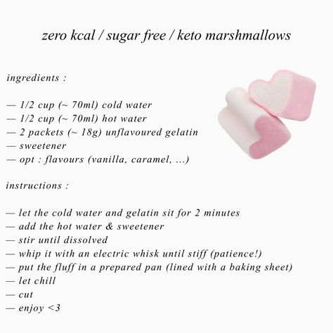 Low Cal Marshmallow, Low Calorie Restriction Diet, Lowcal Recipe, Food Low Calorie, Food Calories List, Food Calorie Chart, Food C, Low Calorie Dessert, Food Receipt