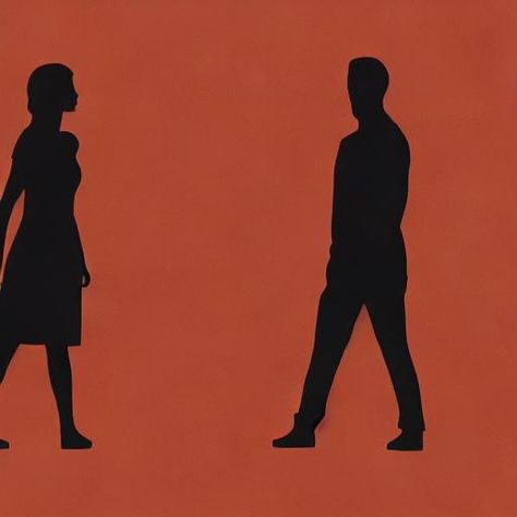 silhouettes of two people standing one in front of the other looking at each other, photorealistic, cinematic, dark-red tones Two People Standing Next To Each Other, Two People Standing, Looking At Each Other, People Standing, Two People, Dark Red, Human Silhouette, Home Decor Decals, Festival