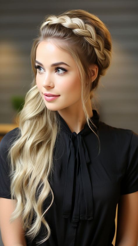 25 Dutch Braid Hairstyles for Black Hair Who Rule Formal Hairstyles For Brunettes, Viking Hairstyle, Headband Braid, Dutch Braid Hairstyles, Bohemian Hairstyles, Greasy Hair Hairstyles, Hairstyle Look, Braided Hairstyles For Wedding, Long Blonde