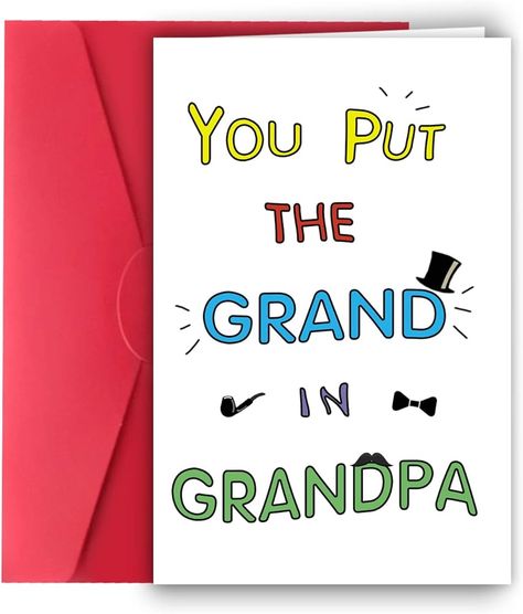 Cute Father's Day Cards for Grandpa from Grandchildren, Funny Grandfather Fathers Day Card Gift for Men, Unique First Father's Day Cards for Grandfather, Happy Birthday Gifts for Grandpa from - fathers day card Bday Cards For Grandfather, Birthday Card For Grandfather, Happy Father's Day Grandpa Card, Funny Birthday Cards For Grandfather, Father’s Day Cards For Your Grandpa, Happy Birthday Grandpa, Bullet Journal Hand Lettering, Grandpa Birthday Gifts, Cool Birthday Cards