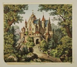 Theatre Backdrops, Toy Theatre, Fairytale Illustration, Odaiba, Fantasy Castle, Paper Models, In The Woods, Fantasy World, Vintage Images