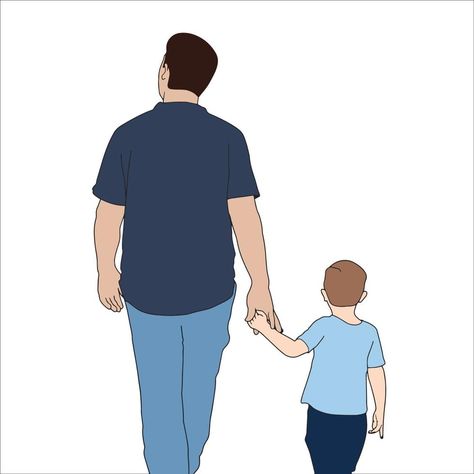 The Father, Father And Son, Digital Illustration, Vector Art, Fathers Day, Vector Free, Royalty Free, For Free, Clip Art