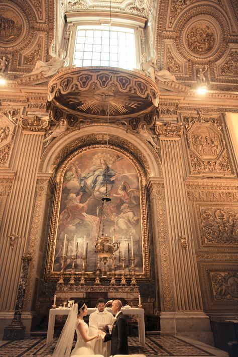 Basilica Wedding, Roman Wedding, Rome Wedding, St Peters Basilica, St Peters, Catholic Wedding, Summer Destinations, Vintage Bride, Italy Wedding