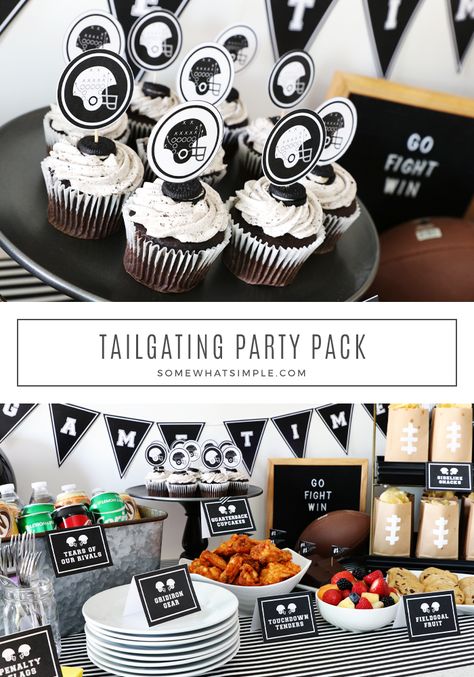 Elegant Tailgate Party, Tailgate Party Decorations Diy, Tailgate Party Foods, Couples Shower Tailgate Theme, Tailgate And Celebrate Party, Tailgate Supplies, Easy Tailgate Food, March Madness Parties, Tailgate Party Food