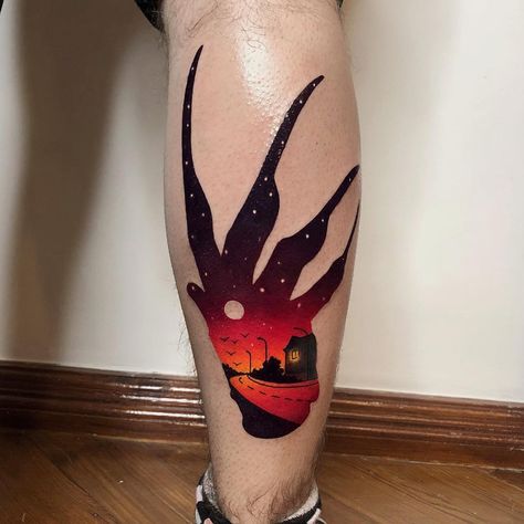 ＤＡＲＩＡ ✦ ＳＴＡＨＰ (@dariastahp) • Instagram photos and videos Street Tattoo Ideas, Nightmare On Elm Street Tattoo, Elm Street Tattoo, Street Tattoo, Colourful Style, A Nightmare On Elm Street, Horror Tattoo, Elm Street, Nightmare On Elm Street