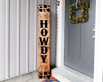 Cute Porch Signs, Farmhouse Welcome Sign Front Porches, Long Welcome Sign Front Porches, Western Porch Signs, Rustic Welcome Signs For Front Door, Outside Signs Front Porches, Rustic Wood Signs Farmhouse Style, Western Front Porch, Wood Porch Signs