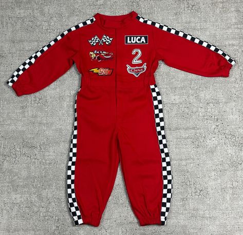 Racer Suit is Now On Sale On ETSY LINK IN BIO 🛍️ ✈️Shipping Time 3-5 days - US and Canada 4-7 days - Australia , New Zealand, Japan 1-3 days - Europe , United Kingdom, Non-EU 4-10 days - Everywhere Else #racecars #racercostumeforkids #mickeyracersparty #racing #raceoverall #racesuitvalet🏁 #racesuit #racerjumpsuit #kidsjumpsuit #halloweencostume #birthdayparty #1stbirthdayparty #1stbirthday #etsysellersofinstagram #likesforlike #followforfollowback Race Car Outfit, Race Car Costume, Racer Outfit, Racing Jumpsuit, Racer Jumpsuit, Racer Costume, Car Costume, Red Race Car, Race Outfit