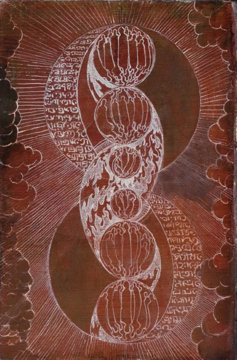 Leigh McCloskey, Emergence of the Watcher Language, c. 2003 Mathematics Tattoo, Leigh Mccloskey, Tattoo Sacred Geometry, Mathematical Shapes, Ancient Astrology, Surreal Art Painting, Purple Art Abstract, Automatic Drawing, Alchemy Art