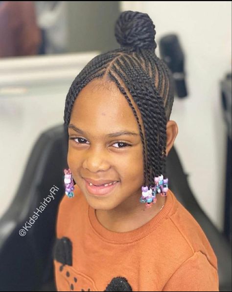 Wedding Hairstyles For Girls Kids, Hairstyles For Girls Kids, Kids Cornrows, Hairstyles With Beads, Rag Curls, Wedding Hairstyles For Girls, Cornrows Natural Hair, Black Kids Braids Hairstyles, Cornrows Styles