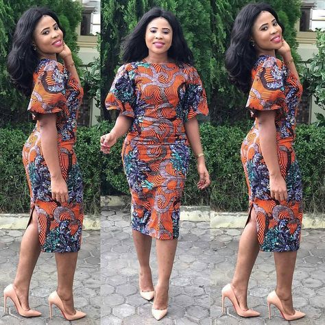 447 Likes, 4 Comments - Ankara Woman by Chinny Igwe (@ankarawoman) on Instagram: “You're never fully dressed without a smile . ☺💛💛 Credit to @abena_luvv ^ #ankarawoman #ankara…” Latest Ankara Dresses, Ankara Short Gown Styles, Ankara Dress Styles, Three Quarter Sleeve Dresses, Afrikaanse Mode, Ankara Dresses, Skirt Casual, African Print Dress, Ankara Dress