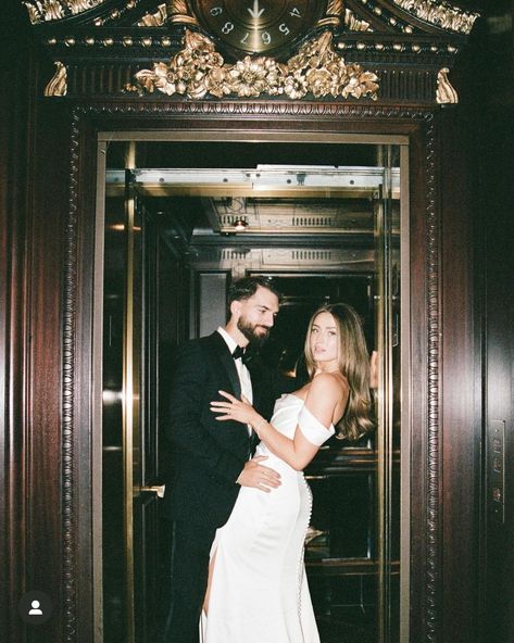 Elevator Photoshoot Wedding, Hotel Room Wedding Photos, Hotel Room Engagement Photos, Wedding Hotel Room, Hotel Shoot, Reception Hotel, Indoor Wedding Photos, Sf Wedding, Dream Future