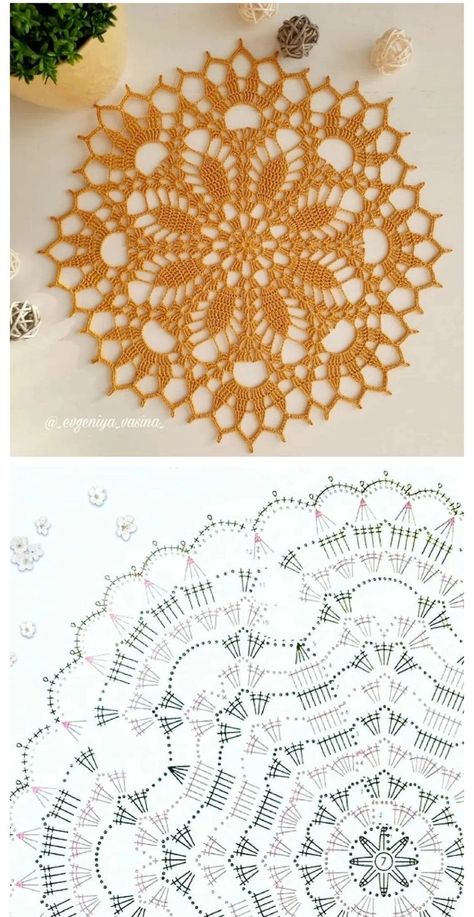 Crochet Doily Diagram Free Pattern, Taplak Meja Crochet, Háčkované Lemy, Crochet Placemat Patterns, Crochet Tablecloth Pattern, Free Crochet Doily Patterns, Crochet Snowflake Pattern, Crochet Doily Diagram, Crochet Dollies