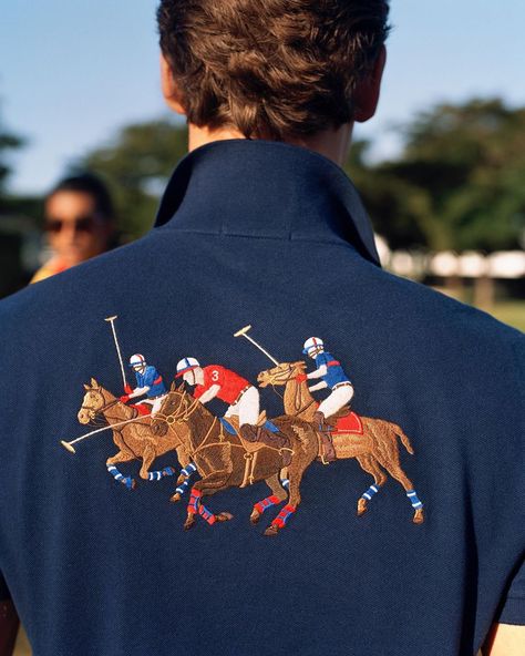 Ralph Lauren on Instagram: “Reintroducing the Equestrian Polo Shirt.  Over the decades, Ralph Lauren has reimagined his signature style in a wide array of colors and…” Polo Horse, Preppy Mens Fashion, Preppy Men, Ivy League Style, Old Money Style, Polo T Shirts, Indian Wedding Outfits, Equestrian Style, Gentleman Style