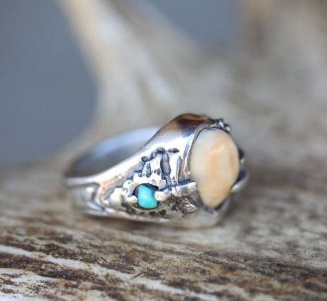 Wax Casting Rings, Lost Wax Casting Rings, Elk Ivory Ring, Elk Ivory Jewelry, Elk Ivory, Ivory Jewelry, Antler Wedding Band, Tooth Ring, Hand Carved Ring