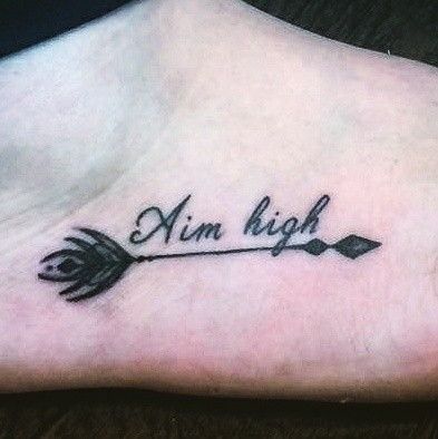 Arrow with the Air Force motto "Aim high" in memory of my grandpa Aim High Tattoo, High Tattoo, Grandpa Tattoo, Arrow Tattoo, Aim High, Mental Wellbeing, Tattoo Idea, Tattoo Quotes, Tatting