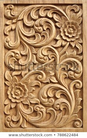 Discover this and millions of other royalty-free stock photos, illustrations, and vectors in the Shutterstock collection. Thousands of new, high-quality images added every day. Art Sculpture En Bois, Wood Carving Furniture, Carved Wood Wall Art, 3d Cnc, Chip Carving, Wooden Door Design, Carved Furniture, Wood Carving Designs, Flower Carving