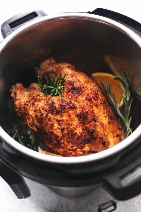 This Instant Pot Turkey Breast is ultra-juicy and tender with the best crispy, seasoned outside! The very best way to cook a turkey breast for Thanksgiving, special occasions, Sunday dinner, or any holiday menu! Quick Turkey, Instant Pot Turkey, Instant Pot Recipe, Turkey Breast Recipe, Roast Turkey Breast, Sliced Turkey, Turkey Dishes, Breast Recipe, Instant Pot Dinner Recipes