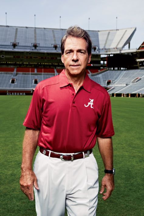 Alabama's Nick Saban: The Scariest Man in College Football | GQ Lane Kiffin, Alabama College Football, Football Coaches, Alabama Football Roll Tide, Bear Bryant, Rammer Jammer, Bama Girl, Sec Football, Bama Football