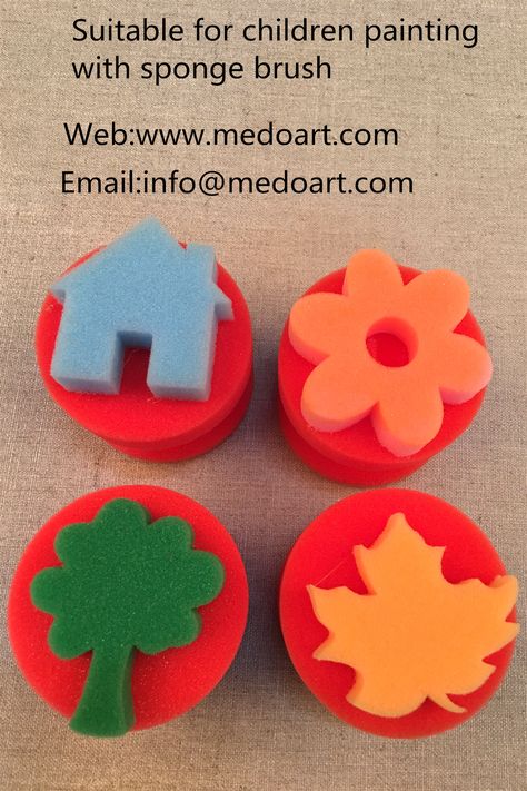 Sponge Art, Stain Art, Sponge Paint Brush, Sponge Rollers, Children Painting, Foam Stamps, Drawing Toys, Montessori Toddler Activities, Small Letter