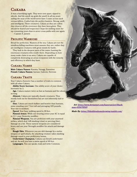 Dnd Aquatic Races, Dnd Race Ideas, Worldbuilding Races, Dnd 5e Races, Homebrew Races, 5e Races, Dungeons And Dragons Rules, Dungeons And Dragons Races, Dnd Druid