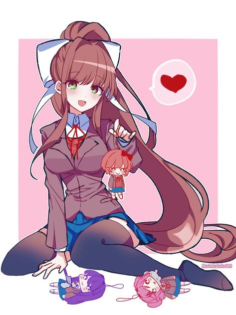 Doki Doki Literature Club Monika, Ddlc Wallpaper, Oki Doki, Doki Doki Literature Club, Psychological Horror, Cute Games, Doki Doki, Literature Club, Fanarts Anime