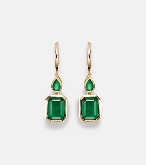 Shay Jewelry, Emerald Earrings Drop, Yellow Gold Jewelry, Yellow Earrings, White Gold Earrings, Diamonds And Gold, Emerald Earrings, Gold Drop Earrings, Fine Jewellery Earrings