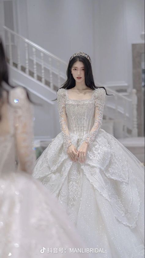 When a Childish girl marry to her cold professor Husband 

Let's see … #fanfiction #Fanfiction #amreading #books #wattpad Ulzzang Wedding Dress, Korean Wedding Dress Elegant, Korean Wedding Dress Gowns, Korean Wedding Dress Simple, Wedding Dress Korean Style, Korea Wedding Dress, Wedding Dresses Korean, Gown Aesthetic, Korean Bride