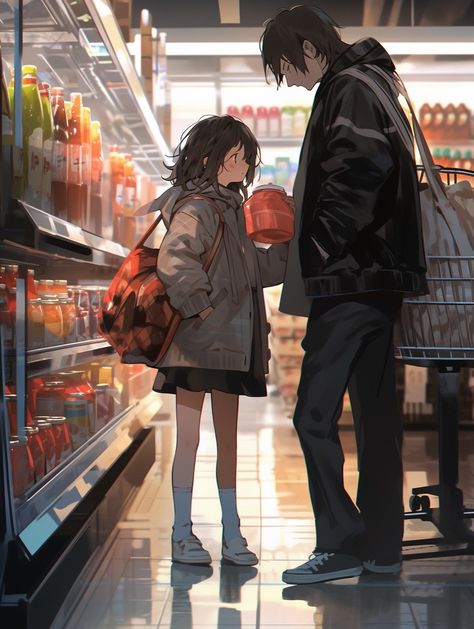 Anime Height Difference Couple, Train Art, Romantic Anime Couples, Cartoon Girl Drawing, Couple Illustration, Anime Couple, Manga Cute, Love Illustration, Cute Couple Art