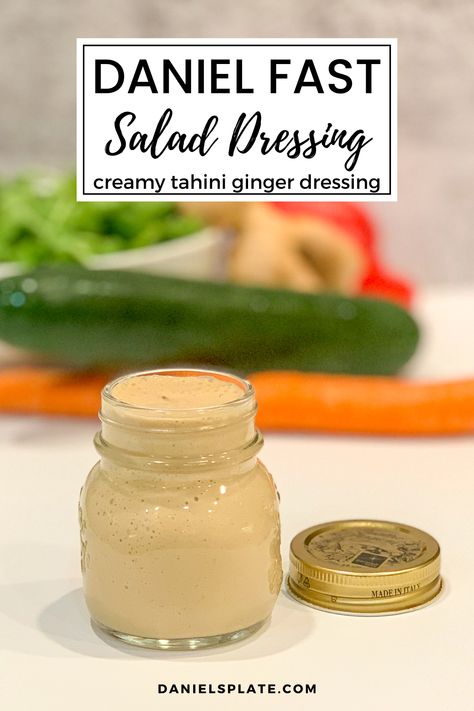 Are you doing the Daniel Fast and looking for salad dressings? This Creamy Ginger Dressing is nutty and sweet and goes beautifully on the Spectacular Sushi Salad or even as a peanut-free sauce for Asian Noodle Salad. It's oil-free and gluten-free and can easily be made nut-free or soy-free. Check out this and other Daniel Fast recipes here... Daniel Fast Asian Recipes, Daniel Fast Dressing Recipes, Daniel Fast Salad Dressing Recipes, Daniel Fast Sauces, Daniel Fast Dressing, Daniel Fast Salad Dressing, Daniel Fast Soup Recipes, Creamy Ginger Dressing, Daniels Fast