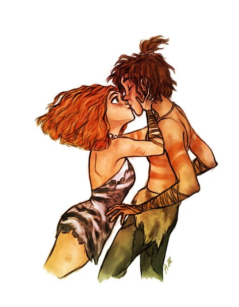 Eep and Guy by drakonarinka on DeviantArt The Croods, Dreamworks, Deviantart, For Sale, Art