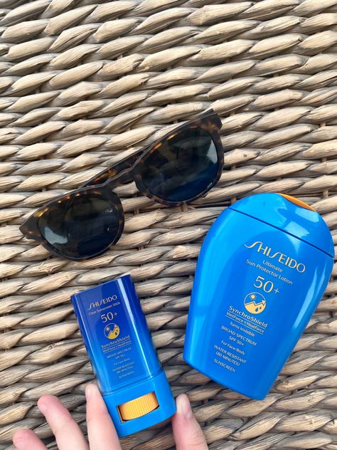 Sunscreen 
Shiseido
Suncare
Shiseido sunscreen
Skincare 
Sunglasses
Summer Shiseido Sunscreen, Sunscreen For Sensitive Skin, Summer Necessities, Vacation 2024, World Surf League, Sunscreen Stick, Skincare Aesthetic, Facial Sunscreen, Skin Essentials